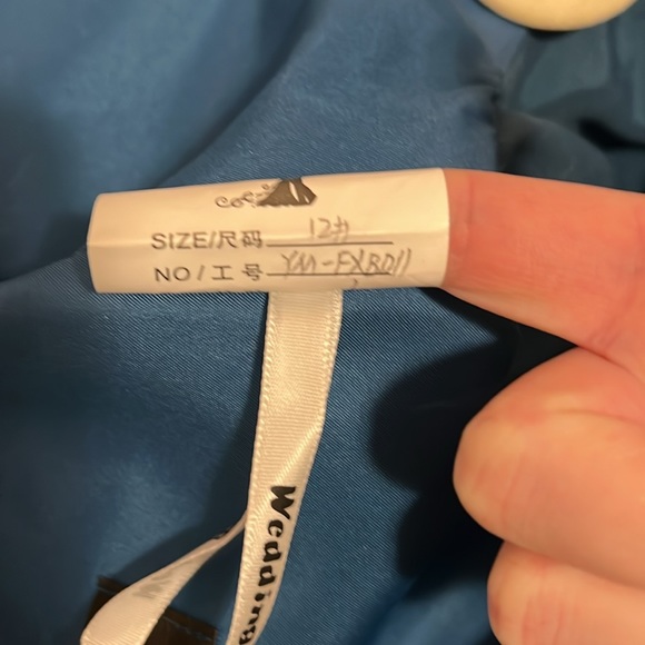 Long Sleeve Satin Bridesmaids Dress - Picture 6 of 7